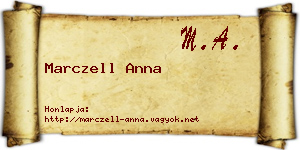 Marczell Anna névjegykártya